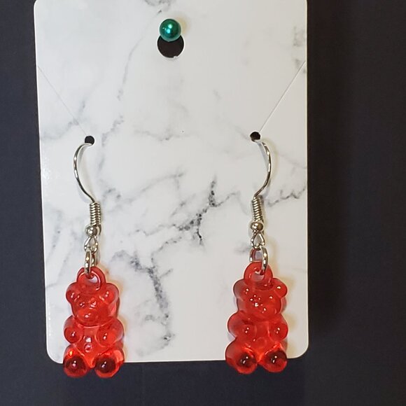 Gummy Bear Earrings - RED - Picture 1 of 4